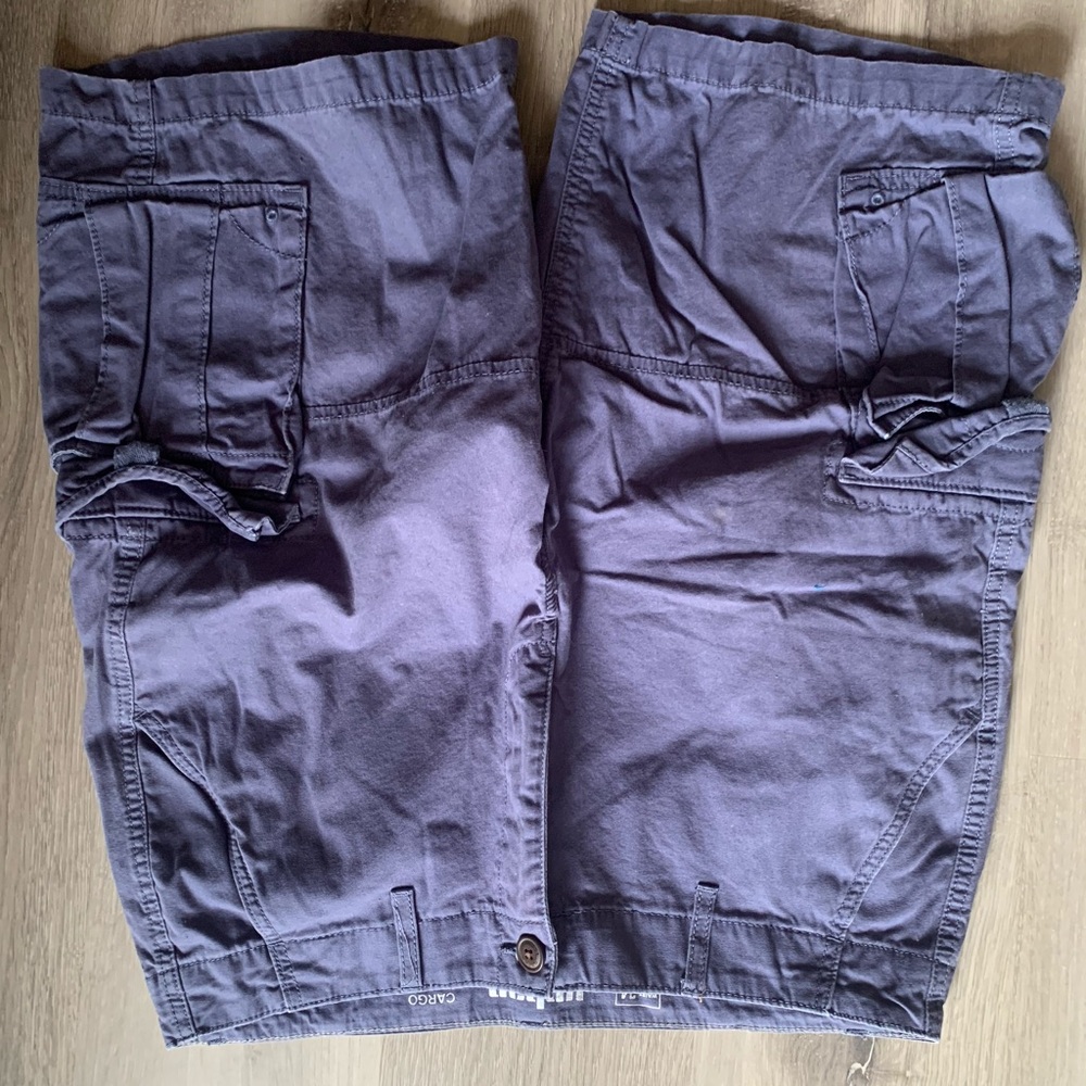 Blue cargo shorts
